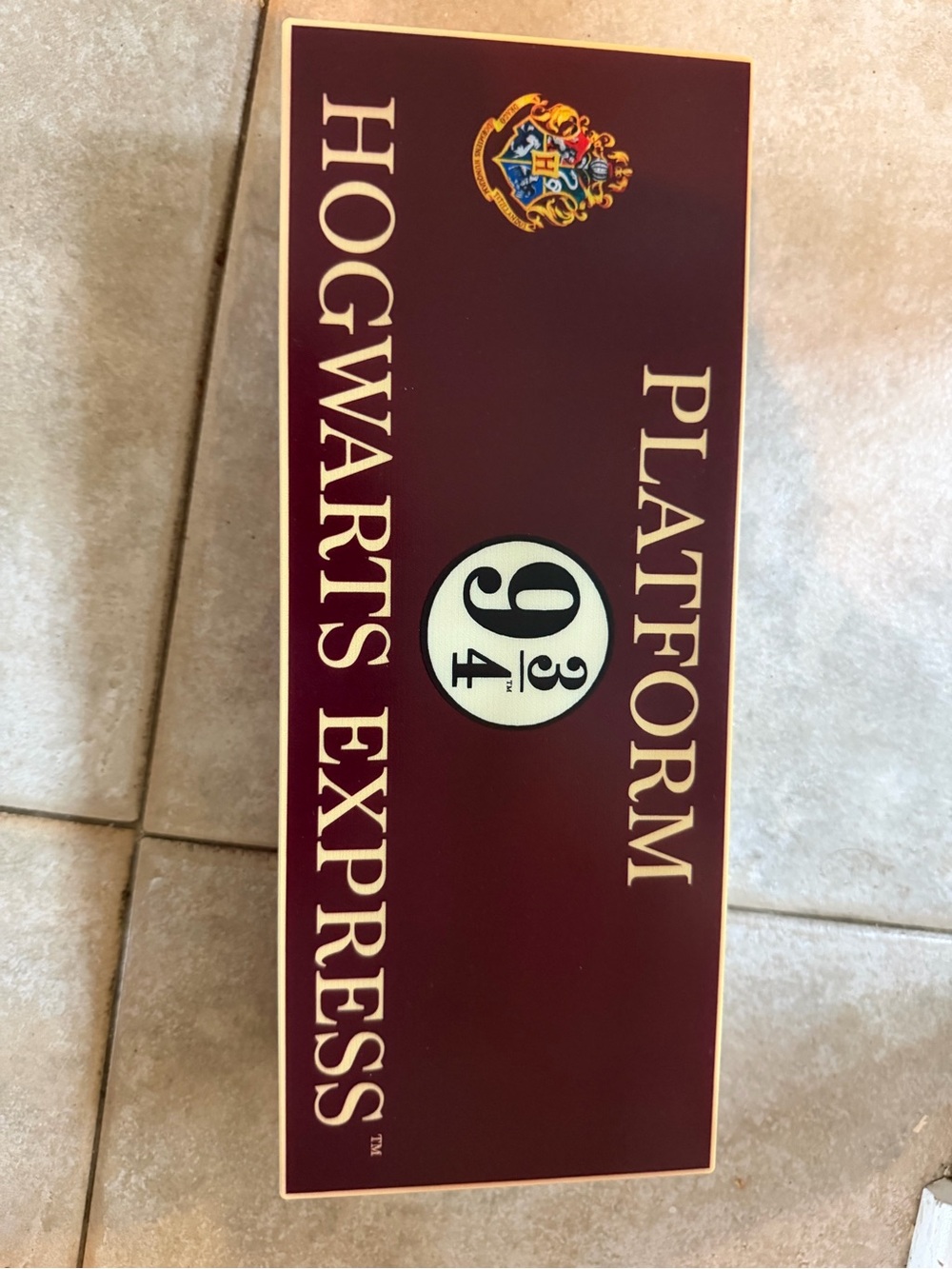 Warner Bros. Hogwarts Express Platform 9 3/4 Sign - Maroon & Cream